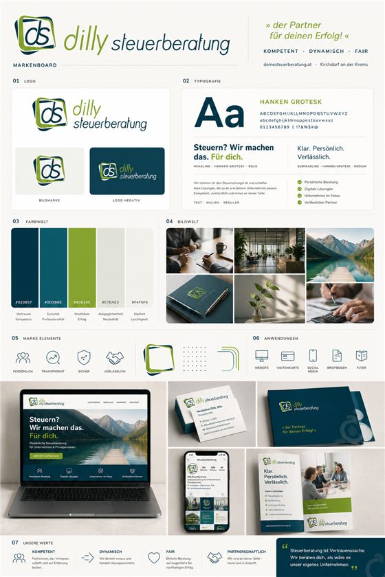 Brand Board — Dilly Steuerberatung