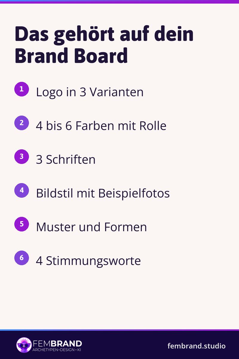 Brand Board Template: diese 6 Bausteine gehören drauf