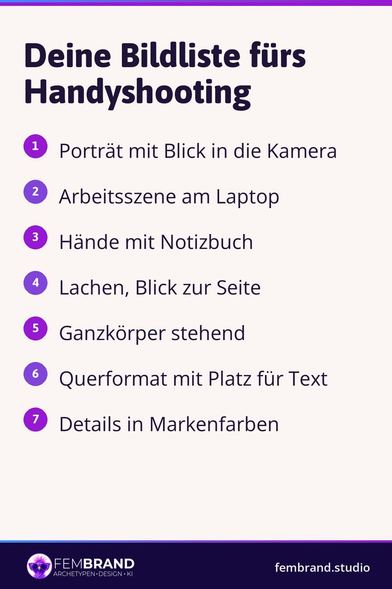 Businessfotos Checkliste: 7 Motive für Website und Instagram