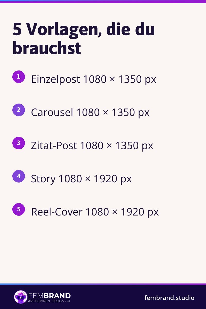 Canva Vorlagen Instagram: diese 5 Formate brauchst du wirklich