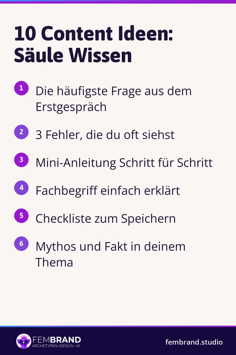 Content Ideen Instagram für Coaches: 10 Wissens-Posts, die gespeichert werden